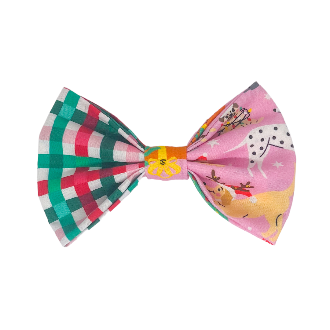 "Peppermint Pups" Double-Sided Bow Tie | Limited Edition
