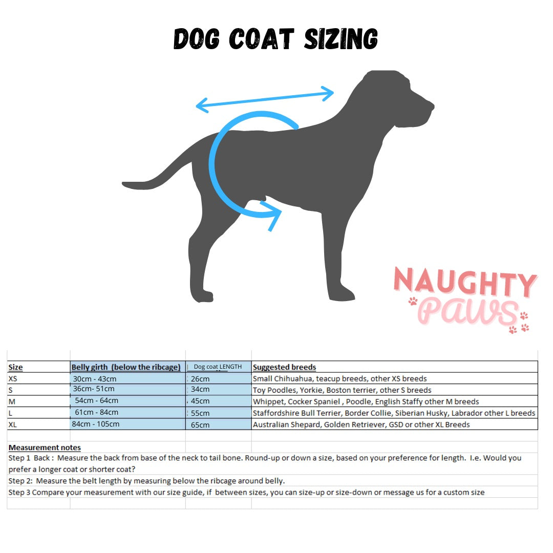 "Regina" Handmade Dog coat